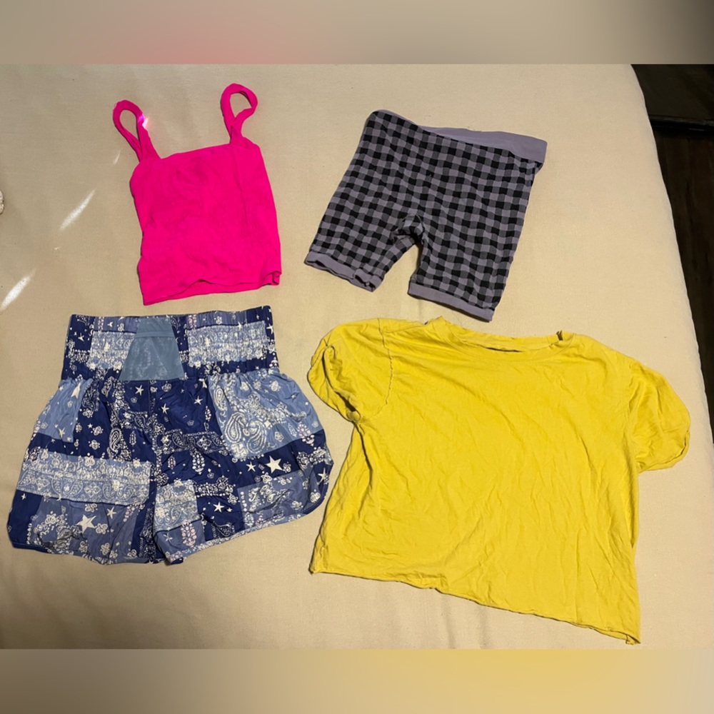 Colorful Clothing Set with Yellow, Pink, and Blue